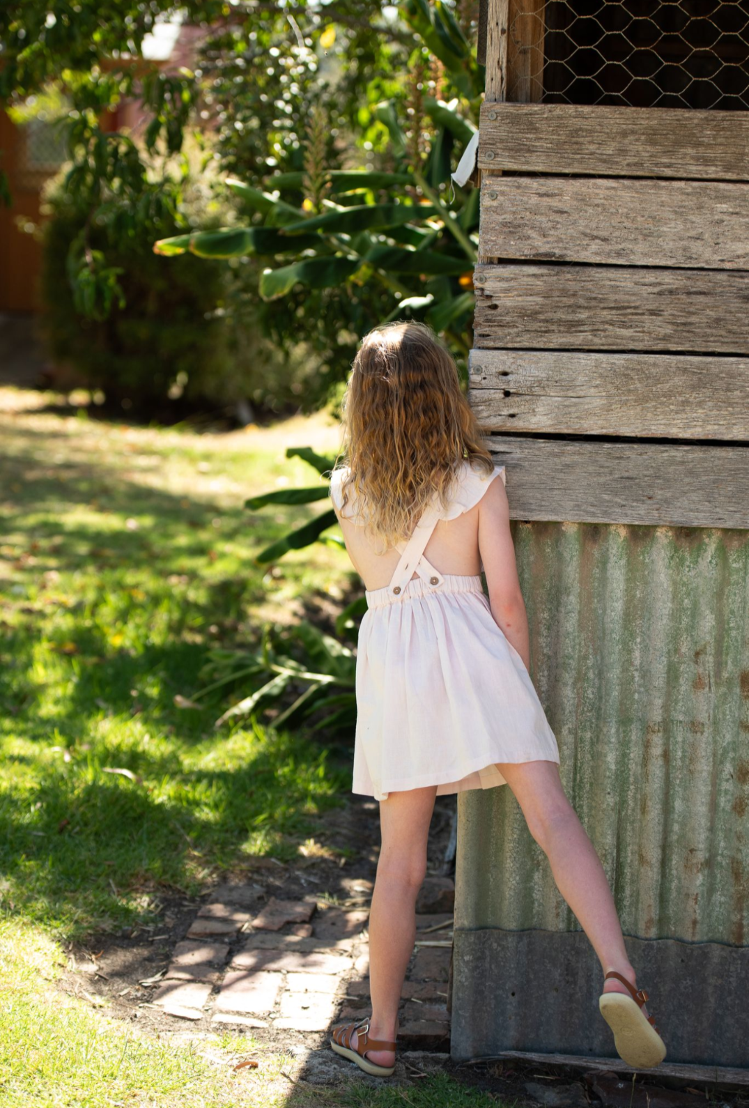 Clara Pinafore Primrose Pink