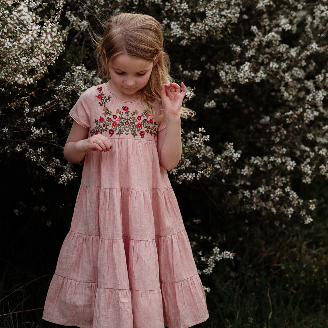 Rosie Dress in Dusty Pink