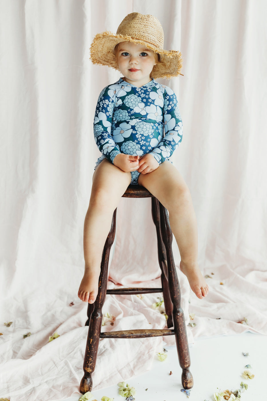 Maggie Long Sleeve Swimsuit Dahlia Print