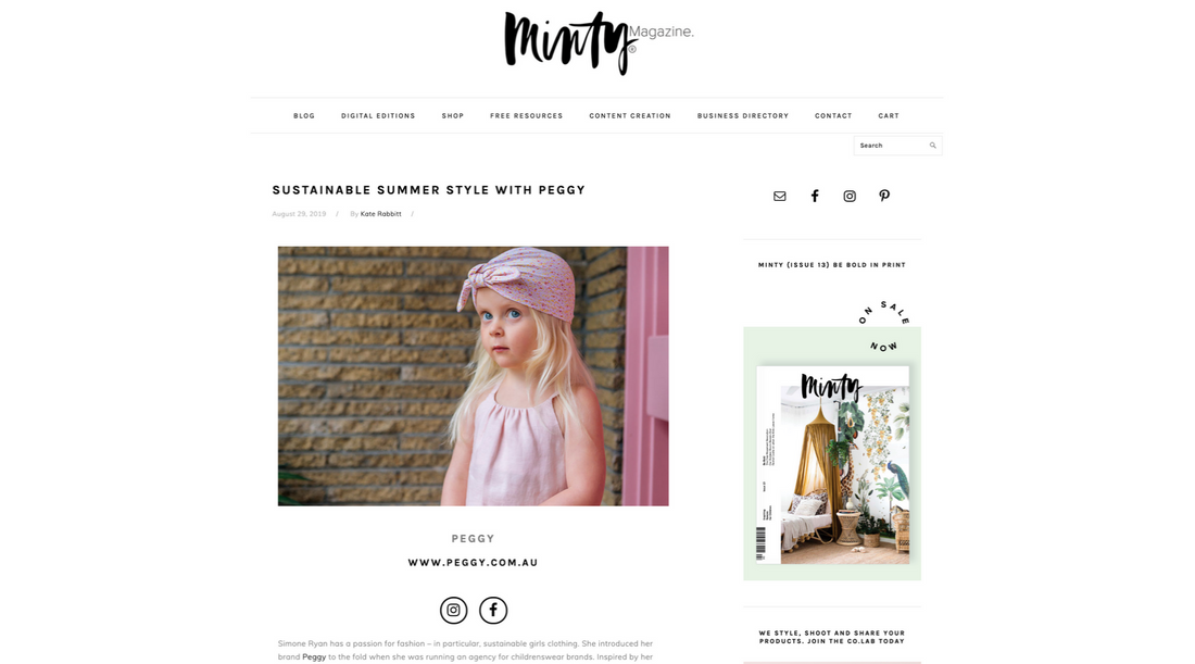 Minty Mag's chat with designer & founder of Peggy, Simone.