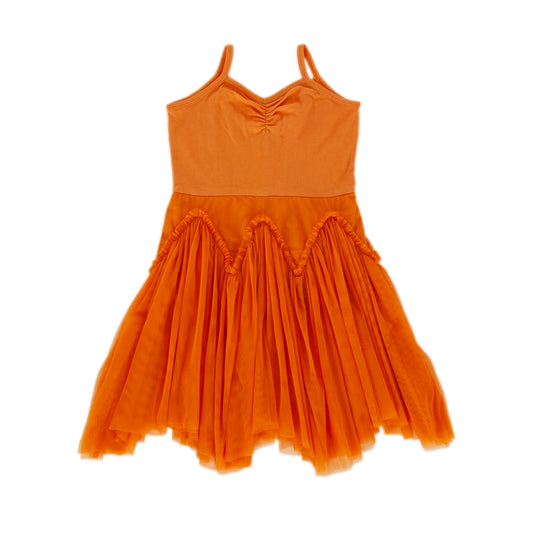 Velvet Dress Peach Caramel