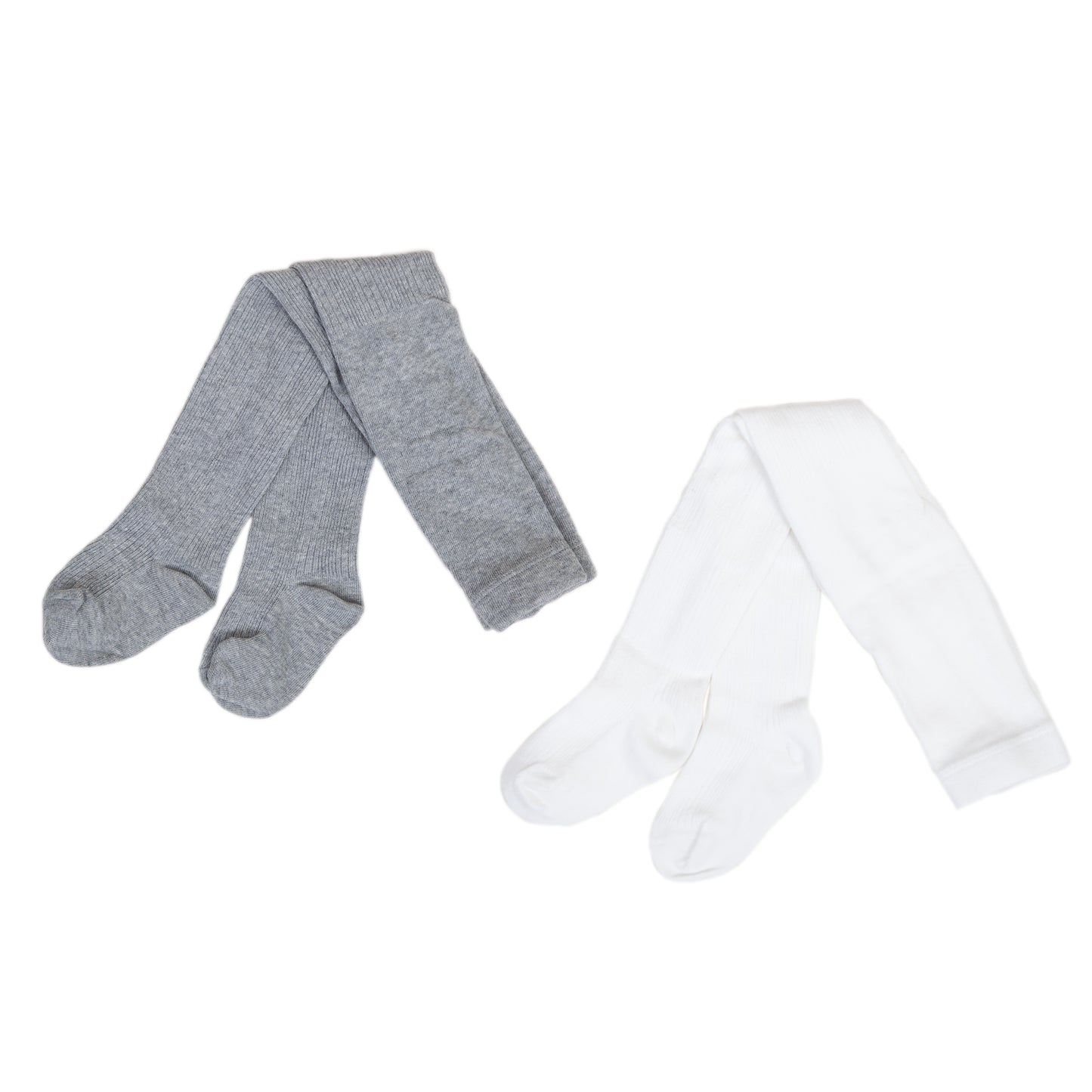 Johanna tights two pack - Grey Marle/White