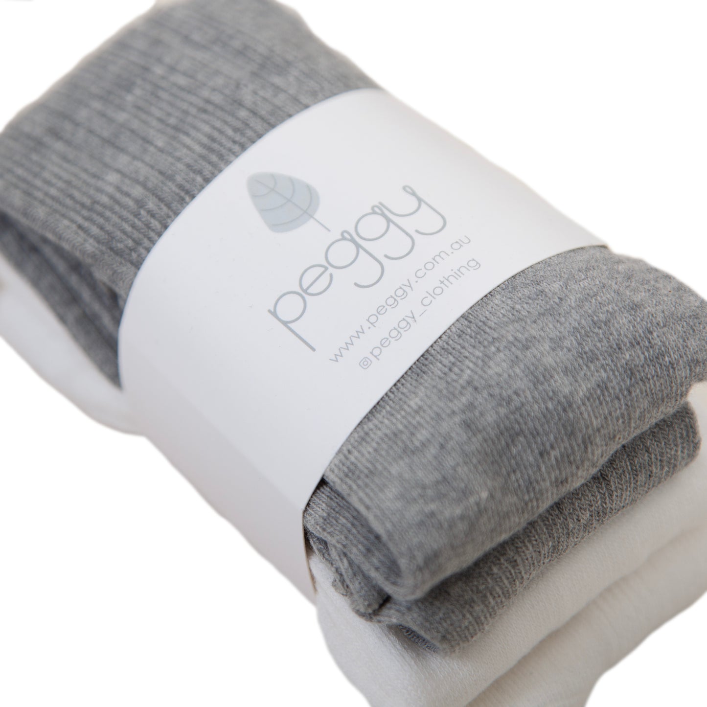 Johanna tights two pack - Grey Marle/White