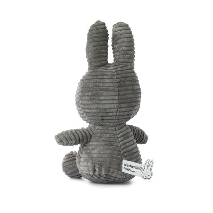 Miffy Sitting Corduroy Grey (23cm)