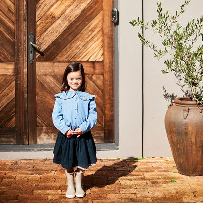 Karter Cord Skirt Blueberry