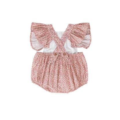 Ling playsuit in mini heart floral