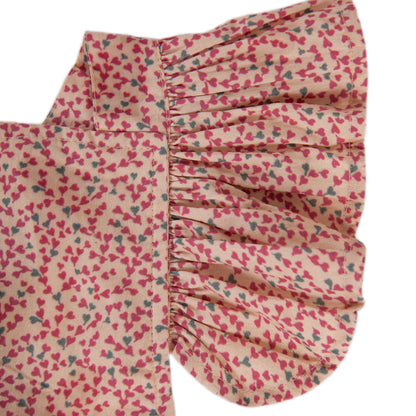 Ling playsuit in mini heart floral