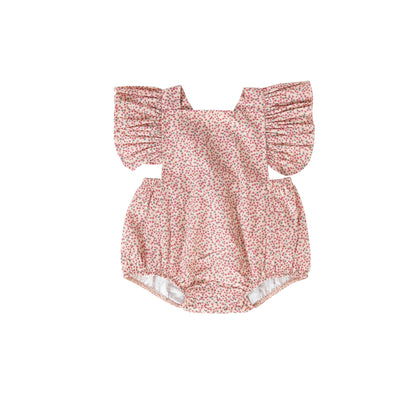 Ling playsuit in mini heart floral