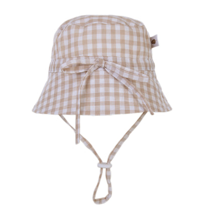 Melissa Hat Taupe Gingham