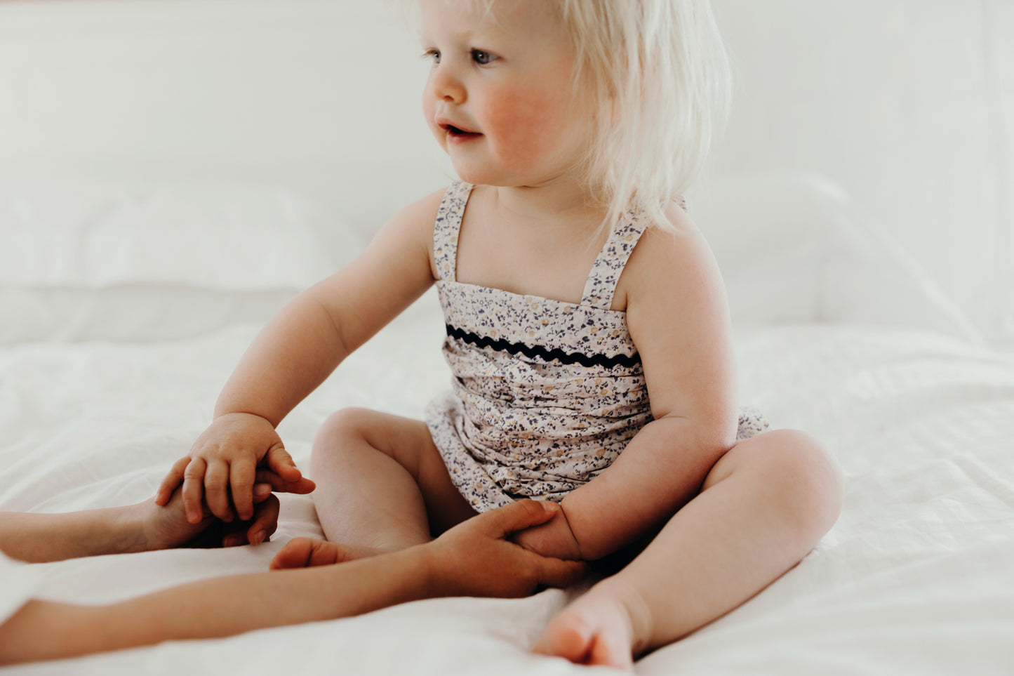 Isla Playsuit Mini Blue Floral