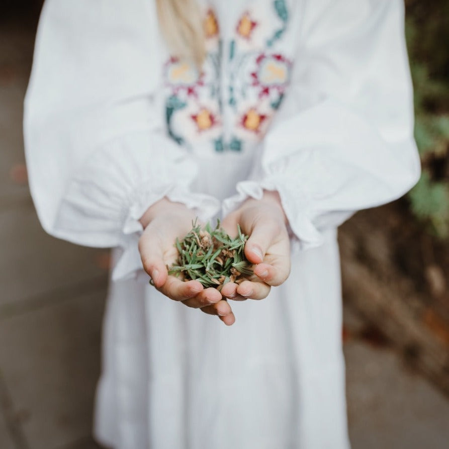 Hettie dress in white